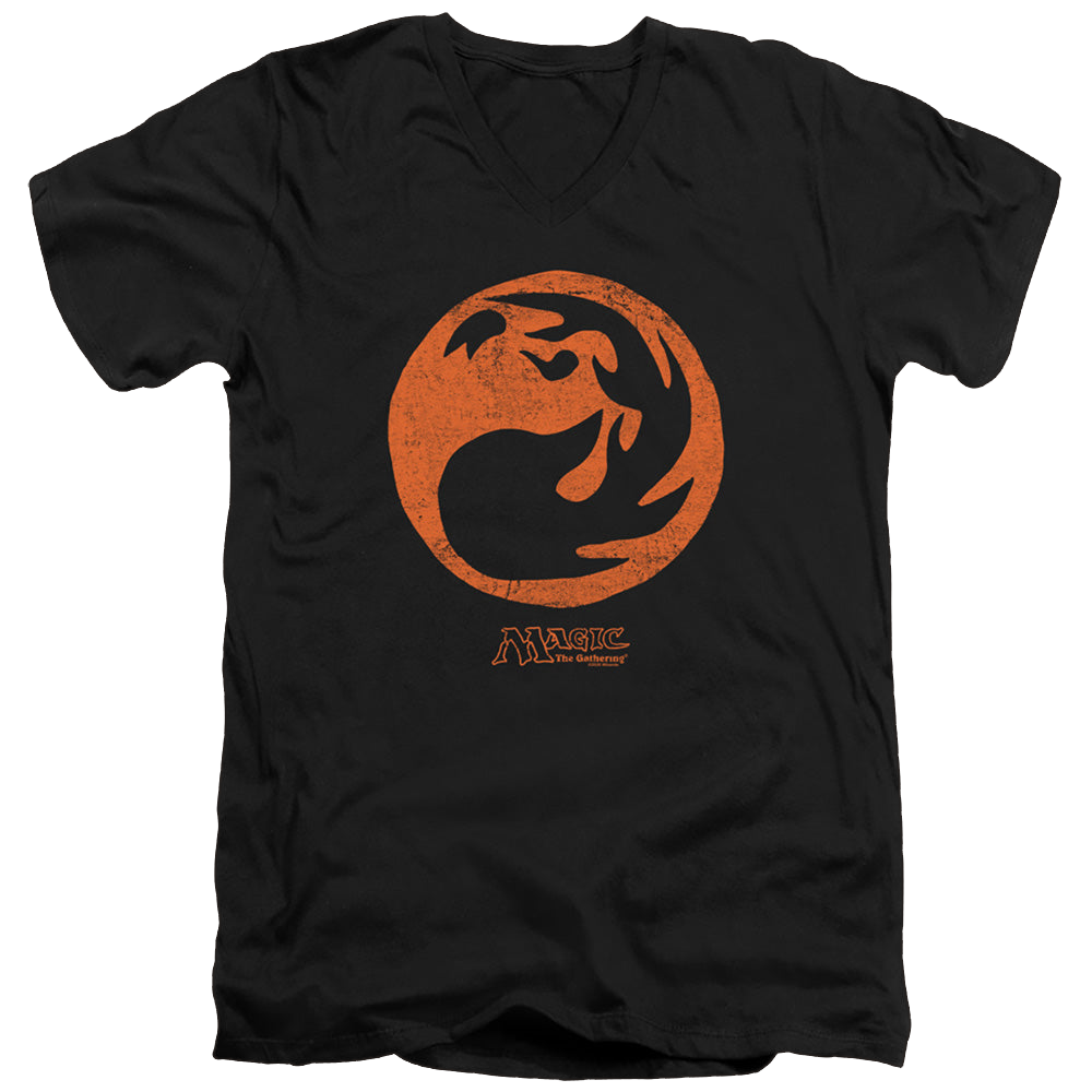 Magic the Gathering Red Symbol - Men's V-Neck T-Shirt Men's V-Neck T-Shirt Magic the Gathering   