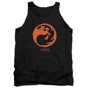 Black men's tank with Magic the Gathering Red Symbol graphic