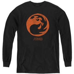 Magic the Gathering Red Symbol - Youth Long Sleeve T-Shirt Youth Long Sleeve T-Shirt Magic the Gathering   