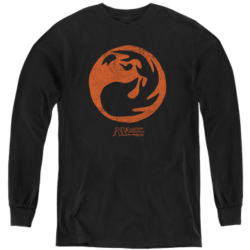 Magic the Gathering Red Symbol - Youth Long Sleeve T-Shirt Youth Long Sleeve T-Shirt Magic the Gathering   
