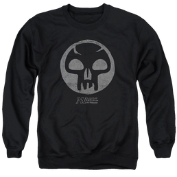 Magic the Gathering Black Symbol - Men's Crewneck Sweatshirt Men's Crewneck Sweatshirt Magic the Gathering   