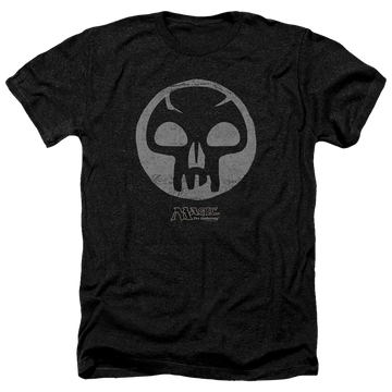 Charcoal men's heather t-shirt with Magic the Gathering Black Symbol graphic