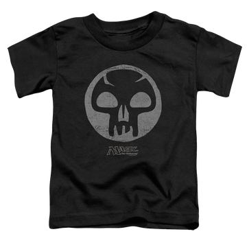 Black toddler t-shirt with Magic the Gathering Black Symbol graphic