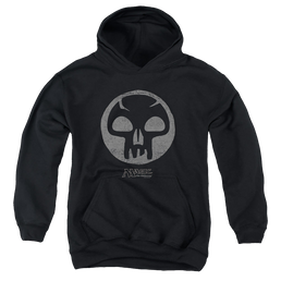Magic the Gathering Black Symbol - Youth Hoodie Youth Hoodie (Ages 8-12) Magic the Gathering   