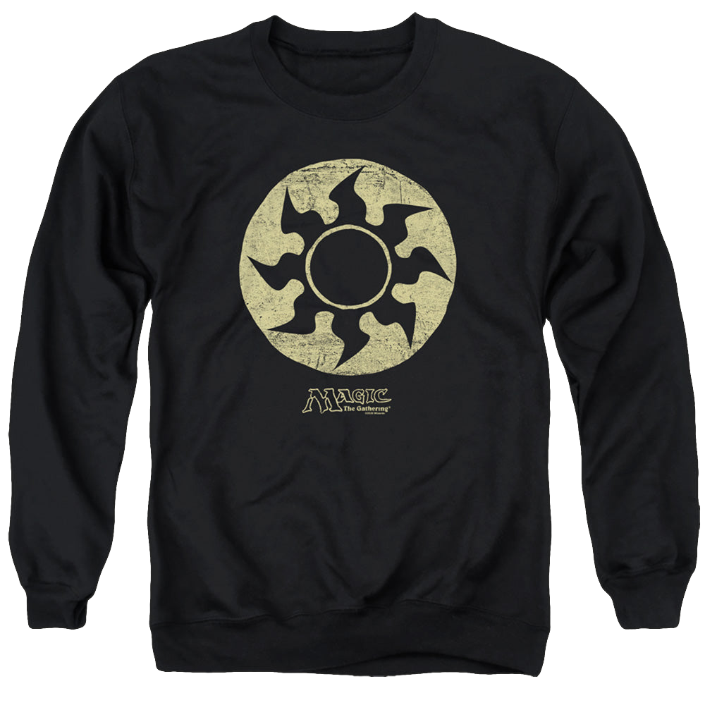 Magic the Gathering White Symbol - Men's Crewneck Sweatshirt Men's Crewneck Sweatshirt Magic the Gathering   