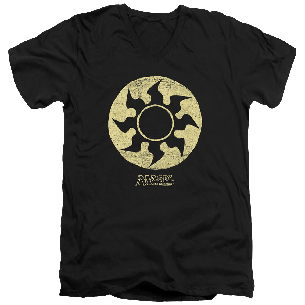 Magic the Gathering White Symbol - Men's V-Neck T-Shirt Men's V-Neck T-Shirt Magic the Gathering   