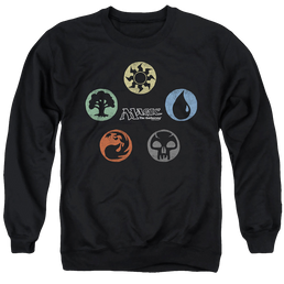 Magic the Gathering 5 Colors - Men's Crewneck Sweatshirt Men's Crewneck Sweatshirt Magic the Gathering   