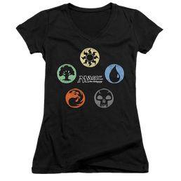 Magic the Gathering 5 Colors - Juniors V-Neck T-Shirt Juniors V-Neck T-Shirt Magic the Gathering   