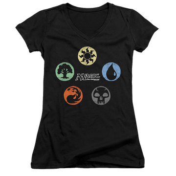 Magic the Gathering 5 Colors - Juniors V-Neck T-Shirt Juniors V-Neck T-Shirt Magic the Gathering   