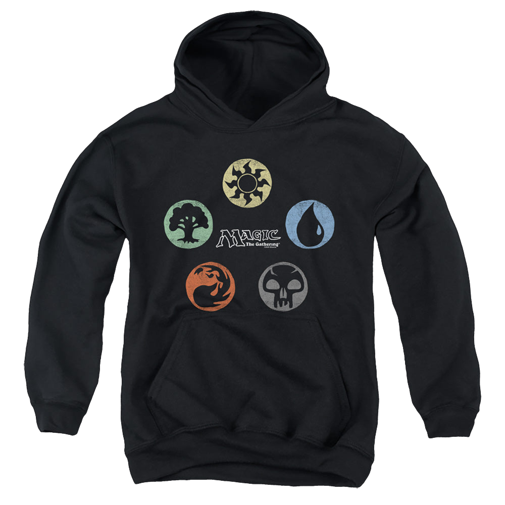 Magic the Gathering 5 Colors - Youth Hoodie Youth Hoodie (Ages 8-12) Magic the Gathering   
