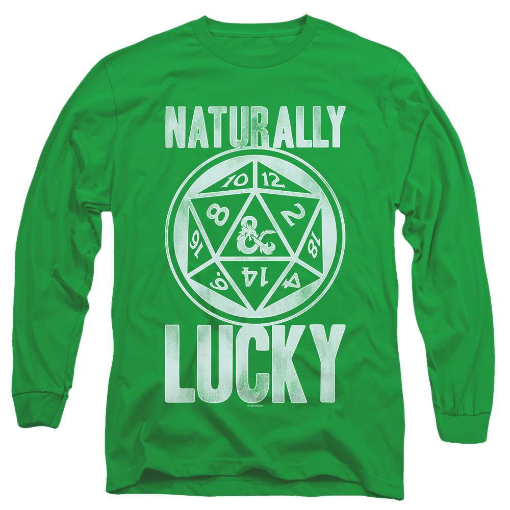 Dungeons & Dragons Naturally Lucky - Men's Long Sleeve T-Shirt Men's Long Sleeve T-Shirt Dungeons & Dragons   
