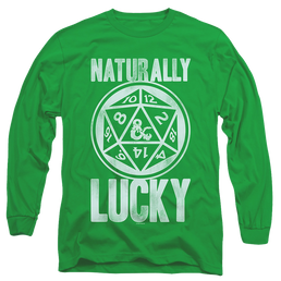 Dungeons & Dragons Naturally Lucky - Men's Long Sleeve T-Shirt Men's Long Sleeve T-Shirt Dungeons & Dragons   