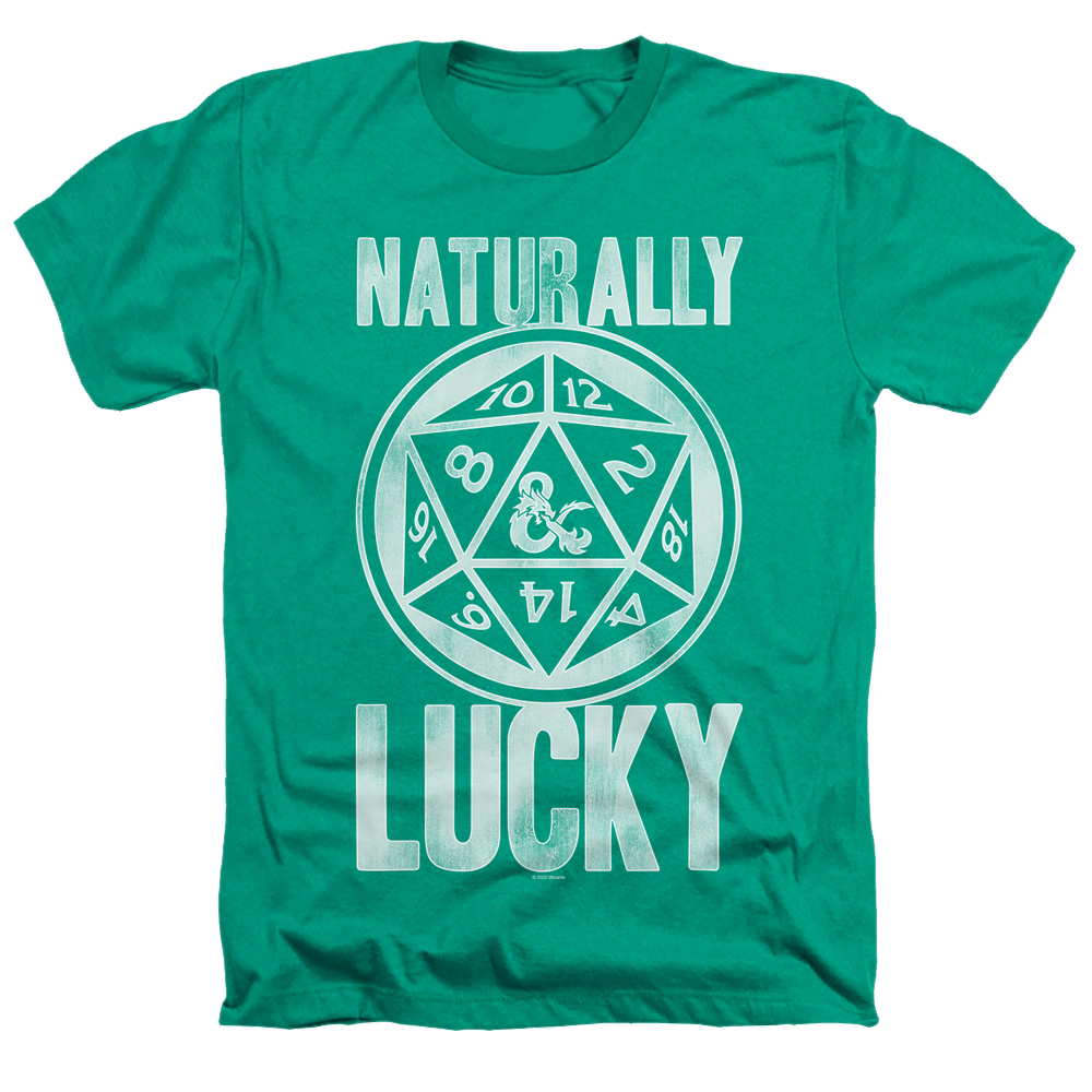 Dungeons & Dragons Naturally Lucky - Men's Heather T-Shirt Men's Heather T-Shirt Dungeons & Dragons   