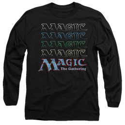 Magic the Gathering Retro Logo Repeat - Men's Long Sleeve T-Shirt Men's Long Sleeve T-Shirt Magic the Gathering   
