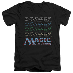 Magic the Gathering Retro Logo Repeat - Men's V-Neck T-Shirt Men's V-Neck T-Shirt Magic the Gathering   