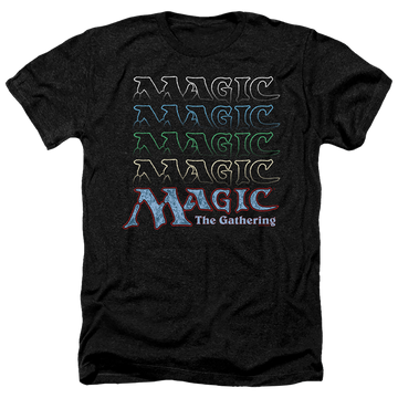 Magic the Gathering Retro Logo Repeat - Men's Heather T-Shirt Men's Heather T-Shirt Magic the Gathering   