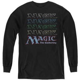 Magic the Gathering Retro Logo Repeat - Youth Long Sleeve T-Shirt Youth Long Sleeve T-Shirt Magic the Gathering   