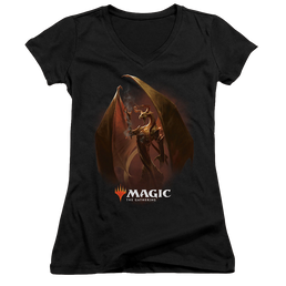 Magic the Gathering Nicol Bolas - Juniors V-Neck T-Shirt Juniors V-Neck T-Shirt Magic the Gathering   