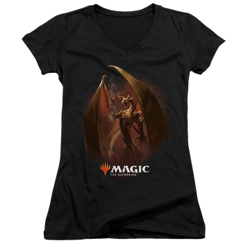 Magic the Gathering Nicol Bolas - Juniors V-Neck T-Shirt Juniors V-Neck T-Shirt Magic the Gathering   