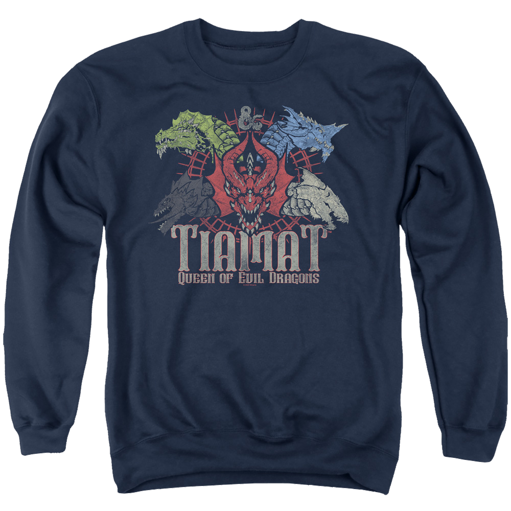 Dungeons & Dragons Tiamat Queen Of Evil - Men's Crewneck Sweatshirt Men's Crewneck Sweatshirt Dungeons & Dragons   