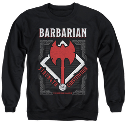 Dungeons & Dragons Barbarian - Men's Crewneck Sweatshirt Men's Crewneck Sweatshirt Dungeons & Dragons   