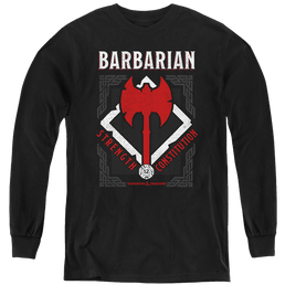 Dungeons & Dragons Barbarian - Youth Long Sleeve T-Shirt Youth Long Sleeve T-Shirt Dungeons & Dragons   