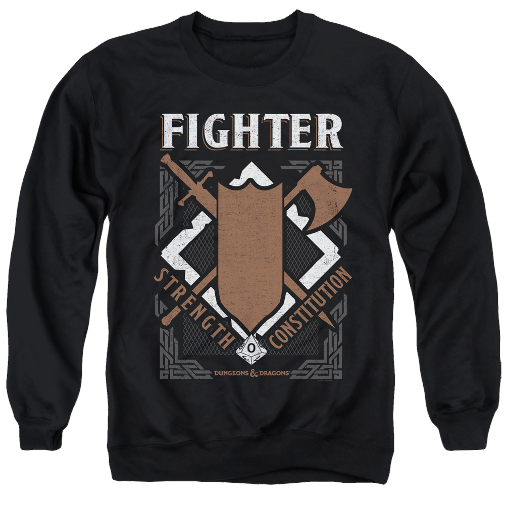 Dungeons & Dragons Fighter - Men's Crewneck Sweatshirt Men's Crewneck Sweatshirt Dungeons & Dragons   