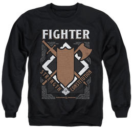 Dungeons & Dragons Fighter - Men's Crewneck Sweatshirt Men's Crewneck Sweatshirt Dungeons & Dragons   