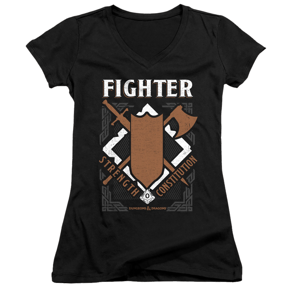 Dungeons & Dragons Fighter - Juniors V-Neck T-Shirt Juniors V-Neck T-Shirt Dungeons & Dragons   