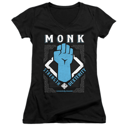 Dungeons & Dragons Monk - Juniors V-Neck T-Shirt Juniors V-Neck T-Shirt Dungeons & Dragons   