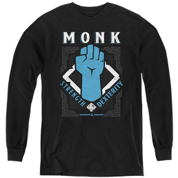 Dungeons & Dragons Monk - Youth Long Sleeve T-Shirt Youth Long Sleeve T-Shirt Dungeons & Dragons   