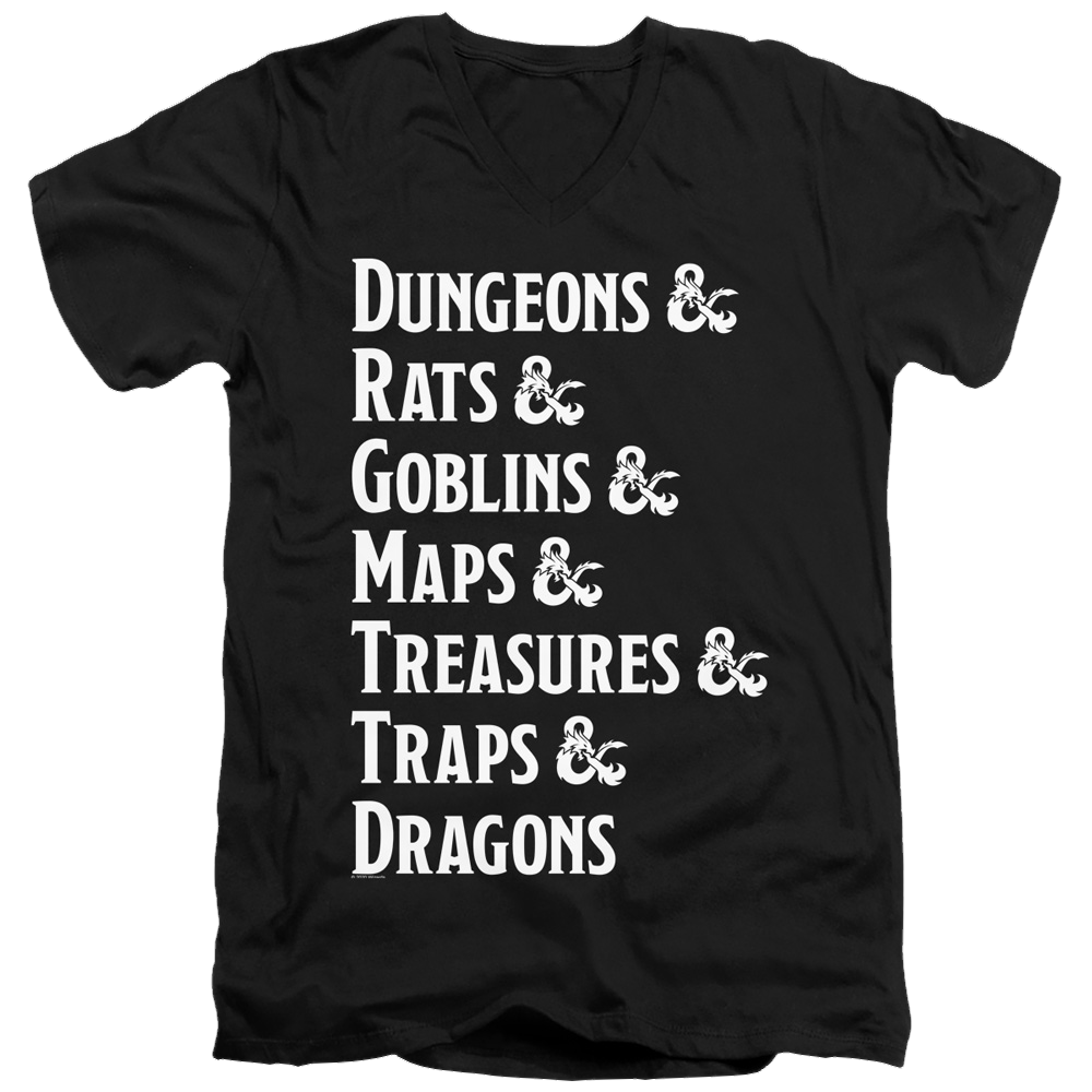 Dungeons & Dragons Dungeon List - Men's V-Neck T-Shirt Men's V-Neck T-Shirt Dungeons & Dragons   
