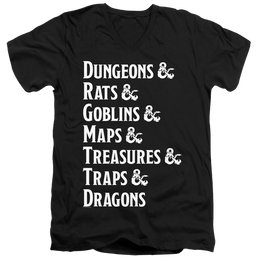 Dungeons & Dragons Dungeon List - Men's V-Neck T-Shirt Men's V-Neck T-Shirt Dungeons & Dragons   