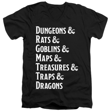 Dungeons & Dragons Dungeon List - Men's V-Neck T-Shirt Men's V-Neck T-Shirt Dungeons & Dragons   