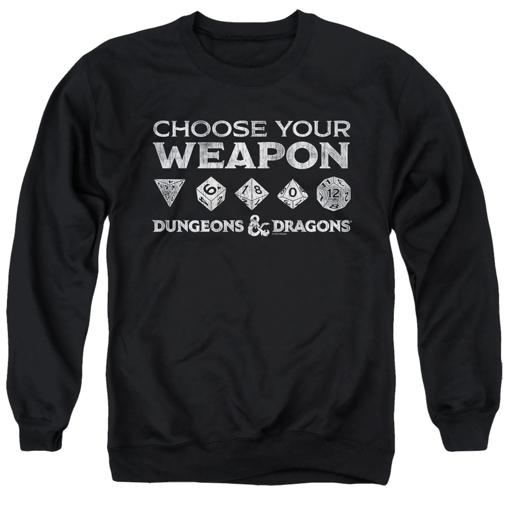 Dungeons & Dragons Choose Your Weapon - Men's Crewneck Sweatshirt Men's Crewneck Sweatshirt Dungeons & Dragons   