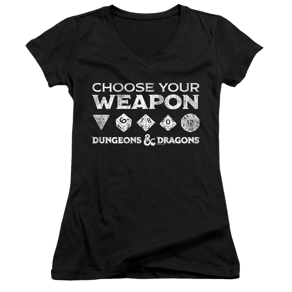 Dungeons & Dragons Choose Your Weapon - Juniors V-Neck T-Shirt Juniors V-Neck T-Shirt Dungeons & Dragons   