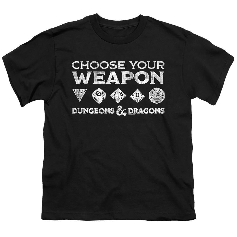 Dungeons & Dragons Choose Your Weapon - Youth T-Shirt Youth T-Shirt (Ages 8-12) Dungeons & Dragons   