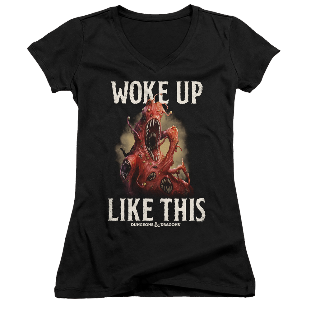 Dungeons & Dragons Woke Like This - Juniors V-Neck T-Shirt Juniors V-Neck T-Shirt Dungeons & Dragons   
