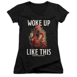 Dungeons & Dragons Woke Like This - Juniors V-Neck T-Shirt Juniors V-Neck T-Shirt Dungeons & Dragons   