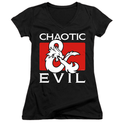 Dungeons & Dragons Chaotic Evil - Juniors V-Neck T-Shirt Juniors V-Neck T-Shirt Dungeons & Dragons   