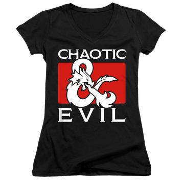 Dungeons & Dragons Chaotic Evil - Juniors V-Neck T-Shirt Juniors V-Neck T-Shirt Dungeons & Dragons   