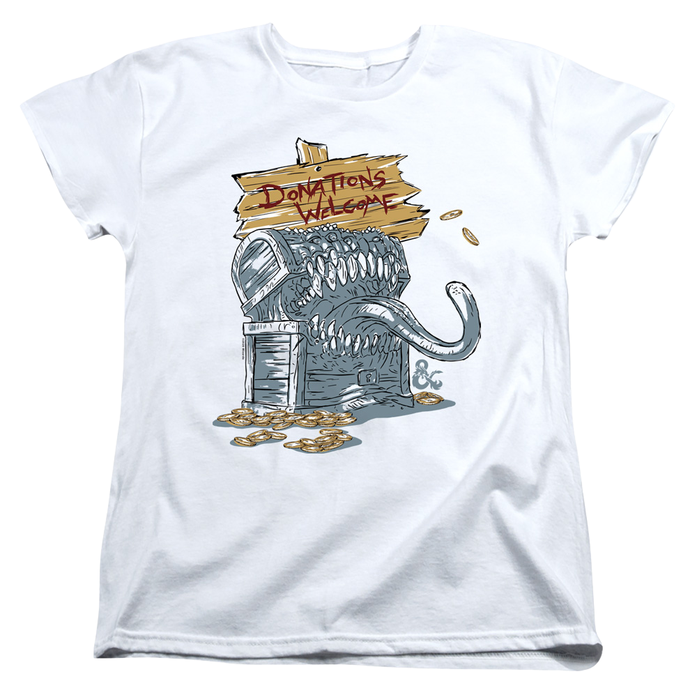 Dungeons & Dragons Donations Welcome Mimic - Women's T-Shirt Women's T-Shirt Dungeons & Dragons   
