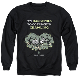 Dungeons & Dragons Dangerous To Go Alone - Men's Crewneck Sweatshirt Men's Crewneck Sweatshirt Dungeons & Dragons   