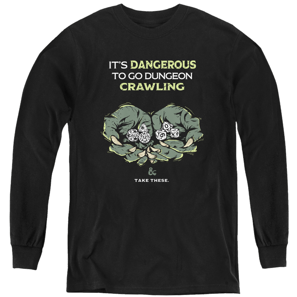 Dungeons & Dragons Dangerous To Go Alone - Youth Long Sleeve T-Shirt Youth Long Sleeve T-Shirt Dungeons & Dragons   