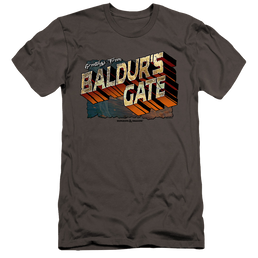 Dungeons & Dragons Baldurs Gate - Men's Premium Slim Fit T-Shirt Men's Premium Slim Fit T-Shirt Dungeons & Dragons   