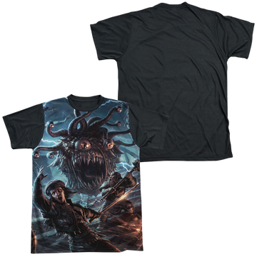 Dungeons & Dragons Monster Manual Cover men's black back t-shirt