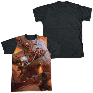 Dungeons & Dragons Players Handbook Cover men's black back t-shirt