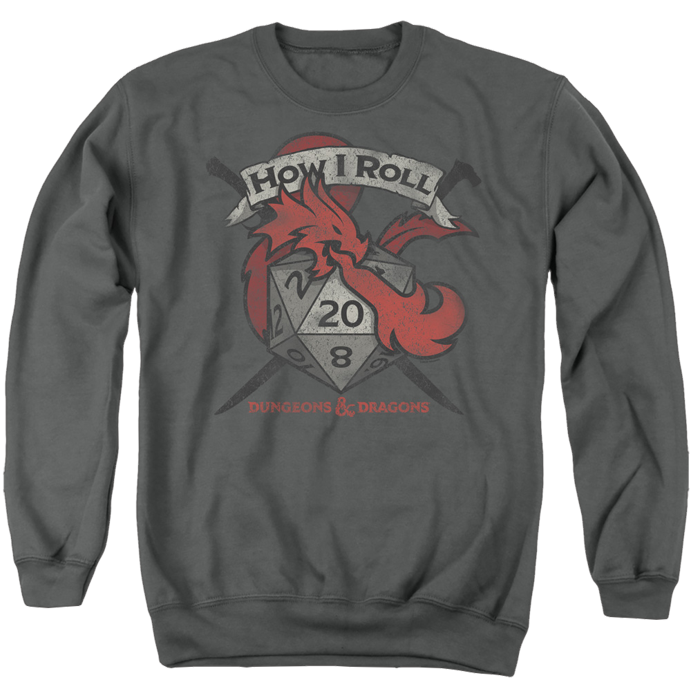 Dungeons & Dragons How I Roll D And D - Men's Crewneck Sweatshirt Men's Crewneck Sweatshirt Dungeons & Dragons   