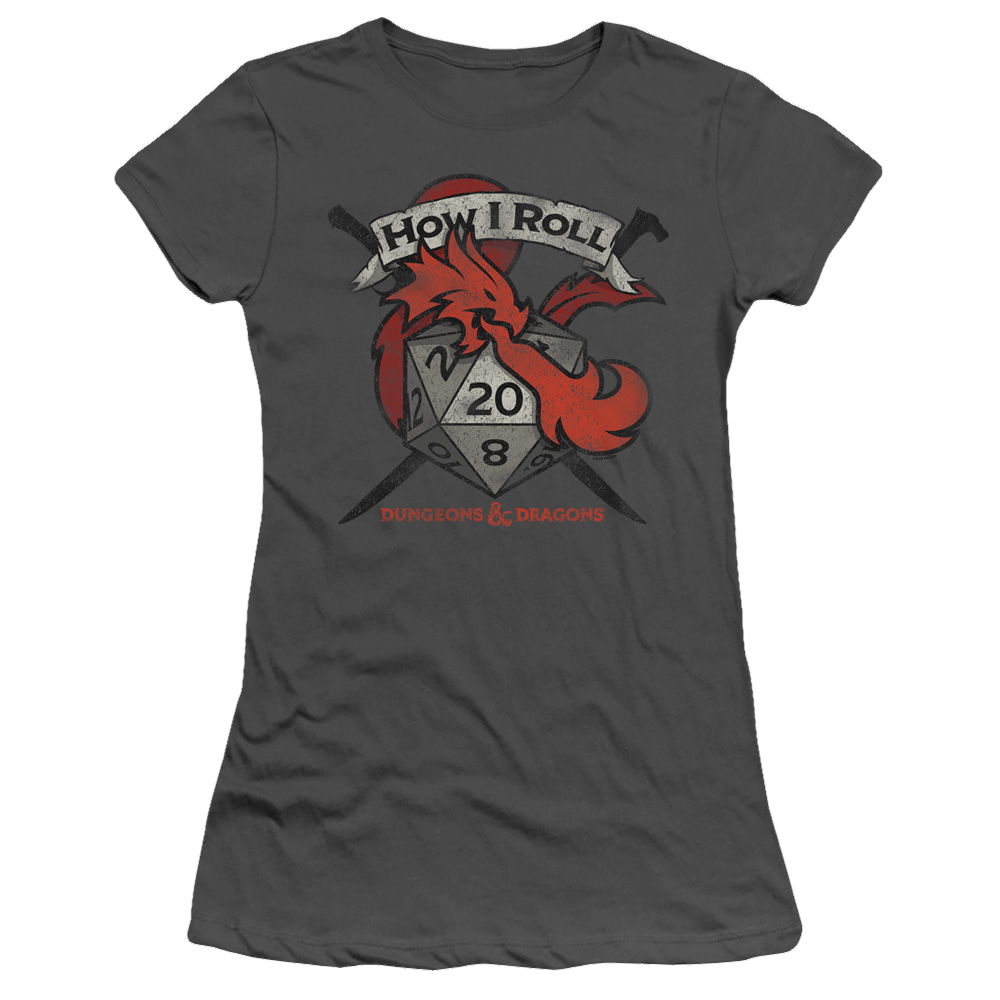 Dungeons & Dragons How I Roll D And D - Juniors T-Shirt Juniors T-Shirt Dungeons & Dragons   