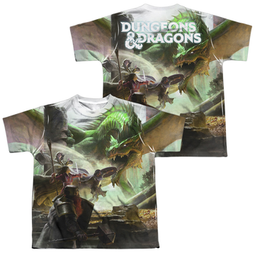Dungeons & Dragons Starter Covers youth all-over print t-shirt for ages 8 to 12